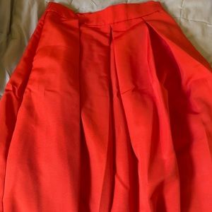 New York and Company Bright
Orange A Line Pleated Skirt